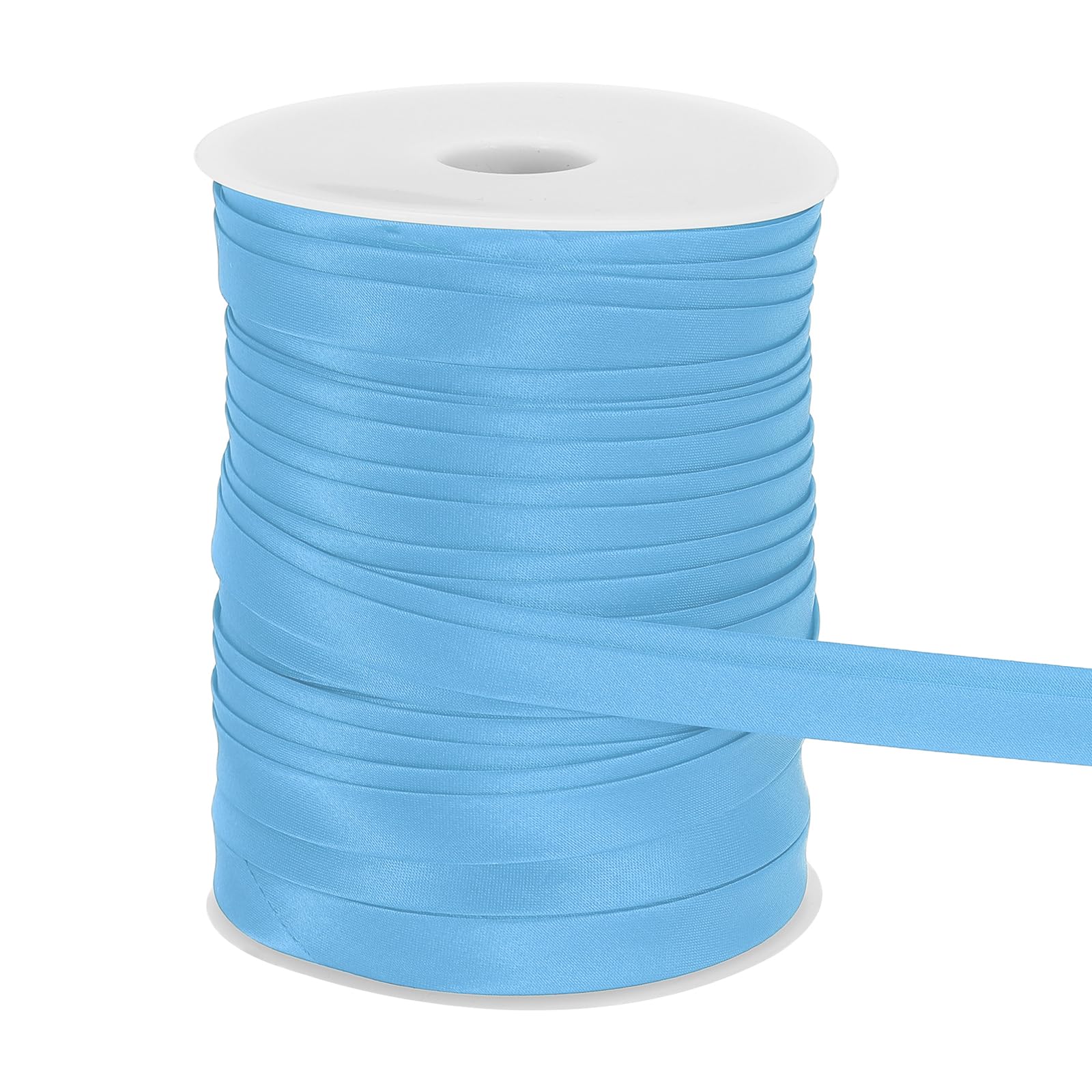 Ruban de biais en satin bleu clair 1,9 cm x 40,7 m double pli pour couture