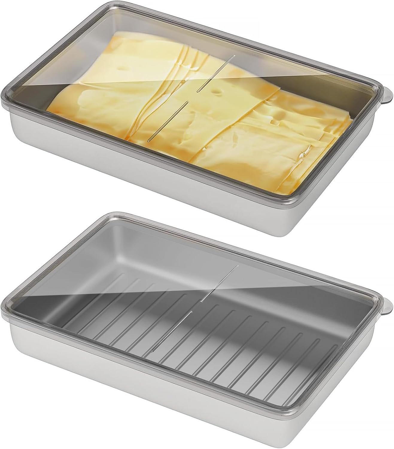 Freshmage Cheese Container for Refrigerator 2 PCS