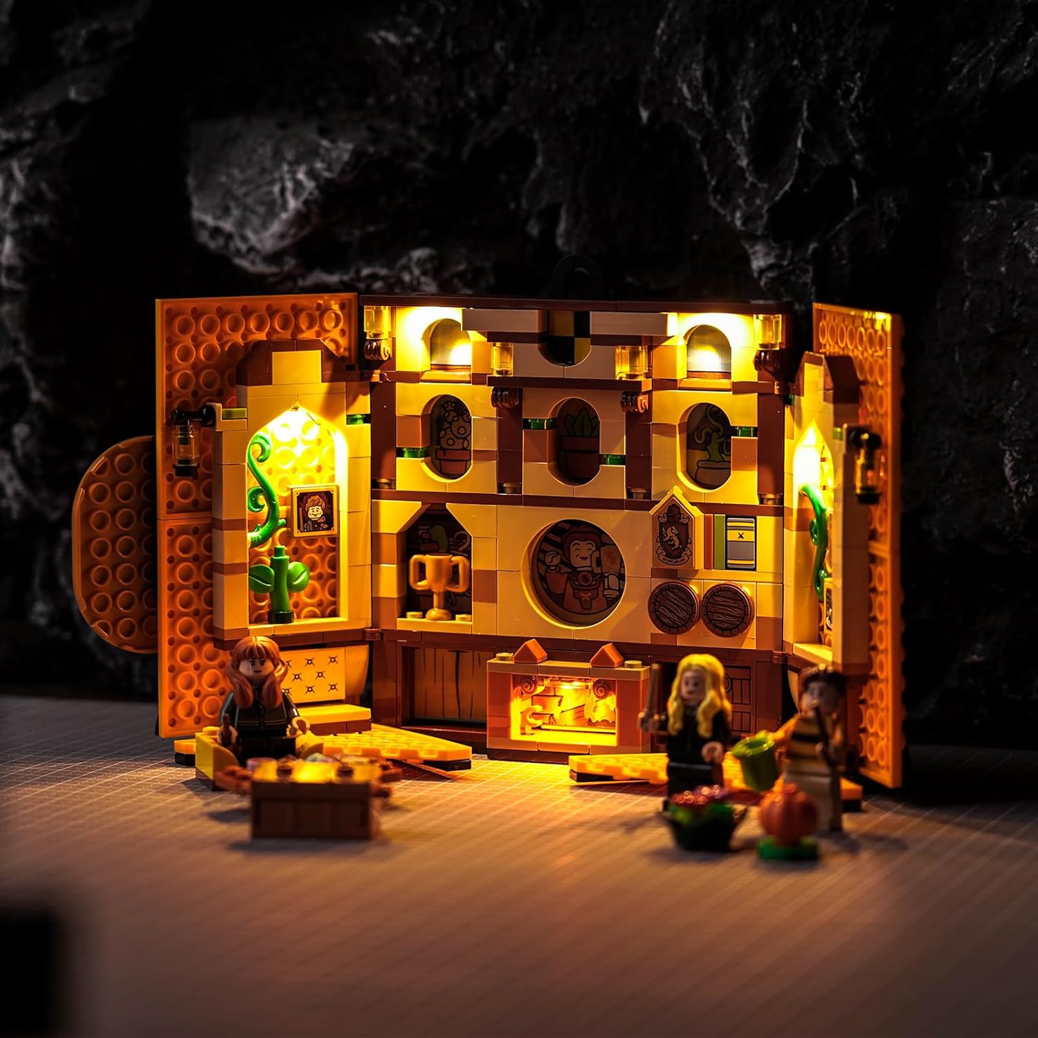 Upgraded Led Light Kit for Lego Hufflepuff House Banner Building Set, Compatible with Lego 76412, Gift Idea for Boys, Girls and Kids (Model Not Included)