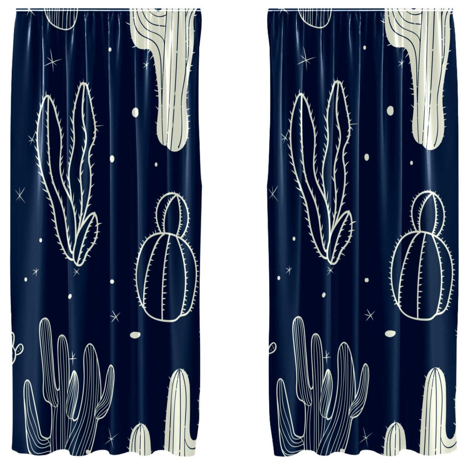 Cactus decorativos en paneles de 55x84 pulgadas que regulan la luz y decoran el dormitorio