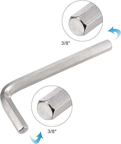 Miniatura 14 de uxcell Llave hexagonal de 1/4", herramienta de reparación CR-V en forma de L