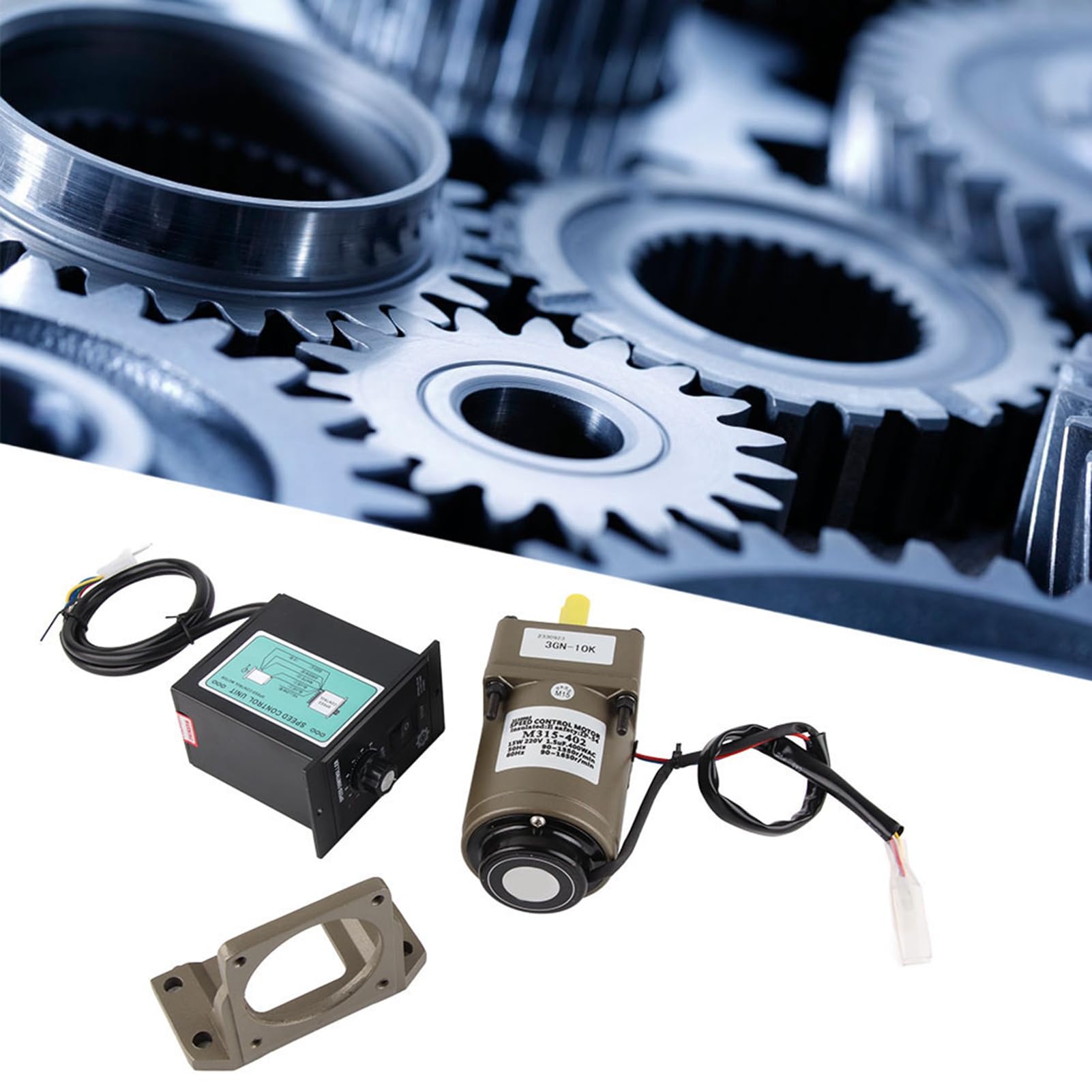 Motore di Marcia, M315-402 220V 15 W Motore di Marcia 220 V di Reversibile Regolabile con Staffa Controller (Rapporto di riduzione della velocità 10K)