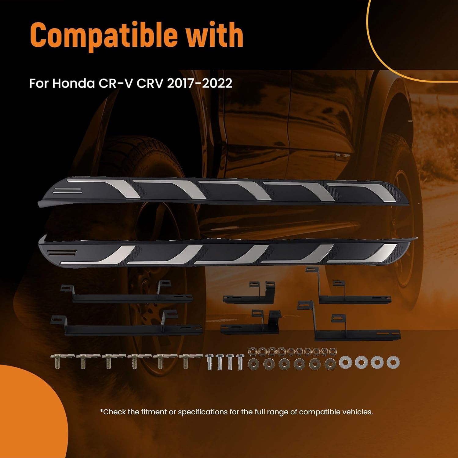 maXpeedingrods Running Boards Compatible with Honda CR-V CRV 2017 2018 2019 2020 2021 2022, Aluminum Alloy Side Steps Nerf Bars with Non-Slip Surface