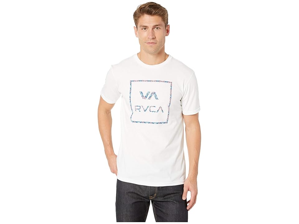 

RVCA Fill All The Way Short Sleeve (White) Men's Clothing