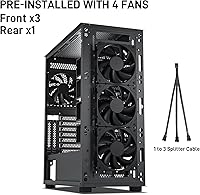 Vista 2 de DARKROCK Classico Storage Master ATX NAS Caja de Computadora Mid Tower con 4x120mm Ventiladores, USB 3.0 Listo 10 x3.5'' HDD+3 x2.5'' SDD 360mm