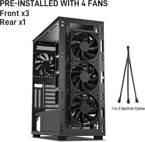 Miniatura 2 de DARKROCK Classico Storage Master ATX NAS Caja de Computadora Mid Tower con 4x120mm Ventiladores, USB 3.0 Listo 10 x3.5'' HDD+3 x2.5'' SDD 360mm