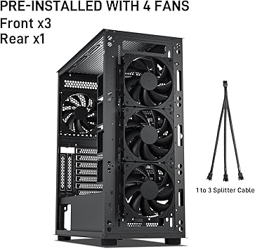 DARKROCK Classico Storage Master ATX NAS Computer Case Mid Tower with 4x120mm Fans, USB 3.0 Ready 10 x3.5'' HDD+3 x2.5'' SDD 360mm Supported on Top & Front Radiator GPU Vertically Mounting Black