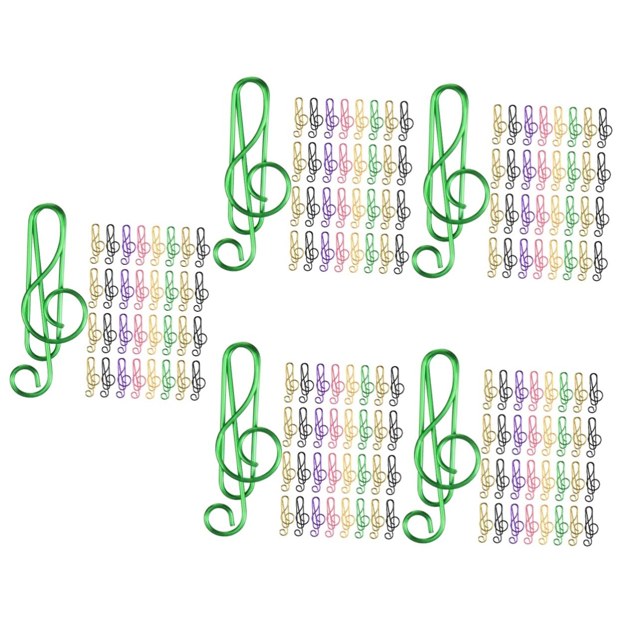5 Sätze Bunte Musiknoten Büroklammern Teilig Kreative Und Dekorative Papierclips Aus Metall Für Büro Schule Und Basteln Organisieren Von Dokumenten Und Notizen 85 Stück * 5