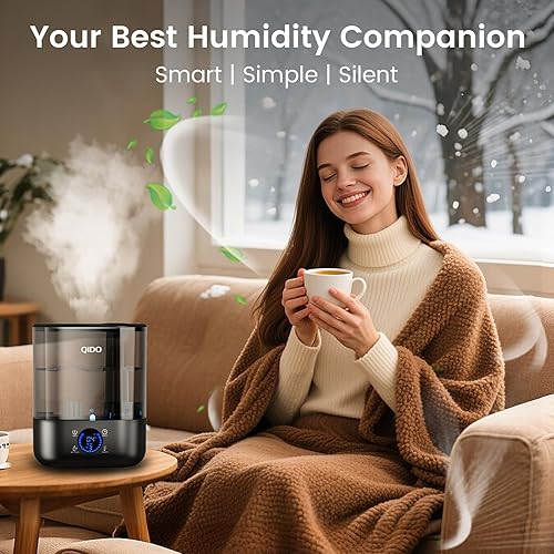 Miniatura 10 de GTPLAYER Humidificadores inteligentes para dormitorio, humidificador de llenado superior de 5 L, difusor de aceite esencial para bebés y plantas, 3