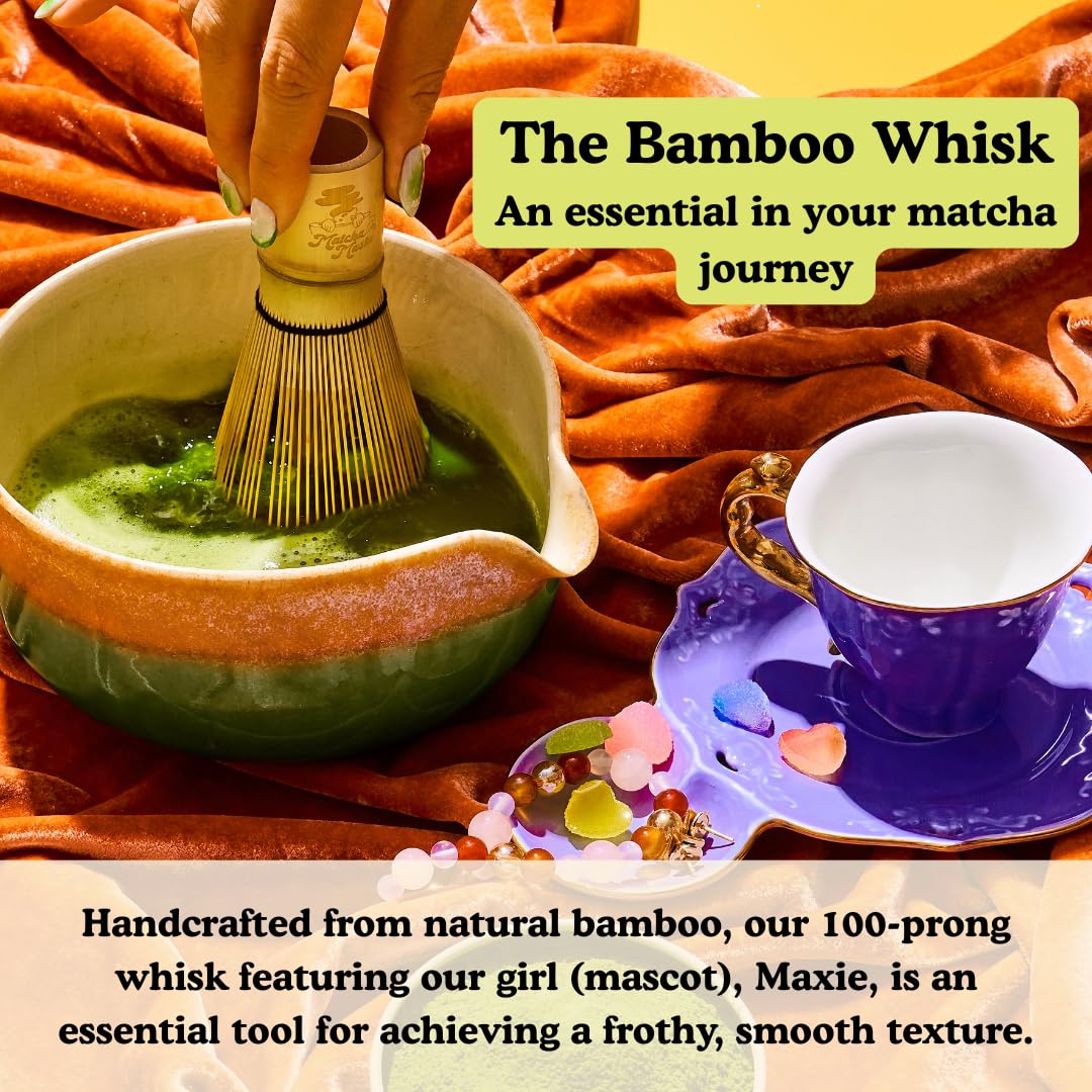 Matcha Masta Matcha Protein 40g 1 41 oz Ceramics Essentials Handmade Ceramic Matcha Bowl Whisk Stand Matcha Tools — view 7