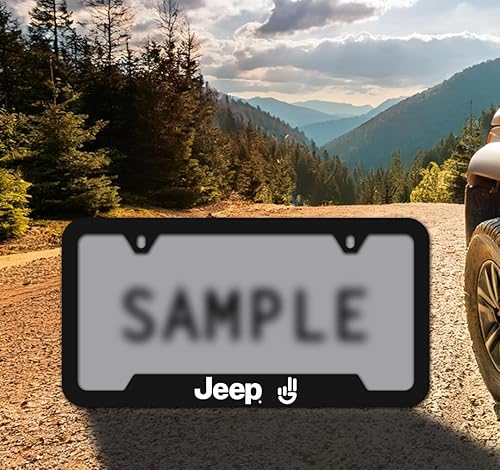 Miniatura 2 de Jeep Marco de matrícula Wave 1 incluido (plástico blanco)