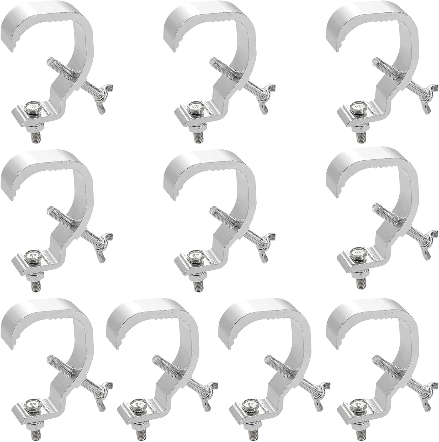 SAUCHOI 10 PCS Stage Light Clamp Hook, Heavy Duty Aluminum