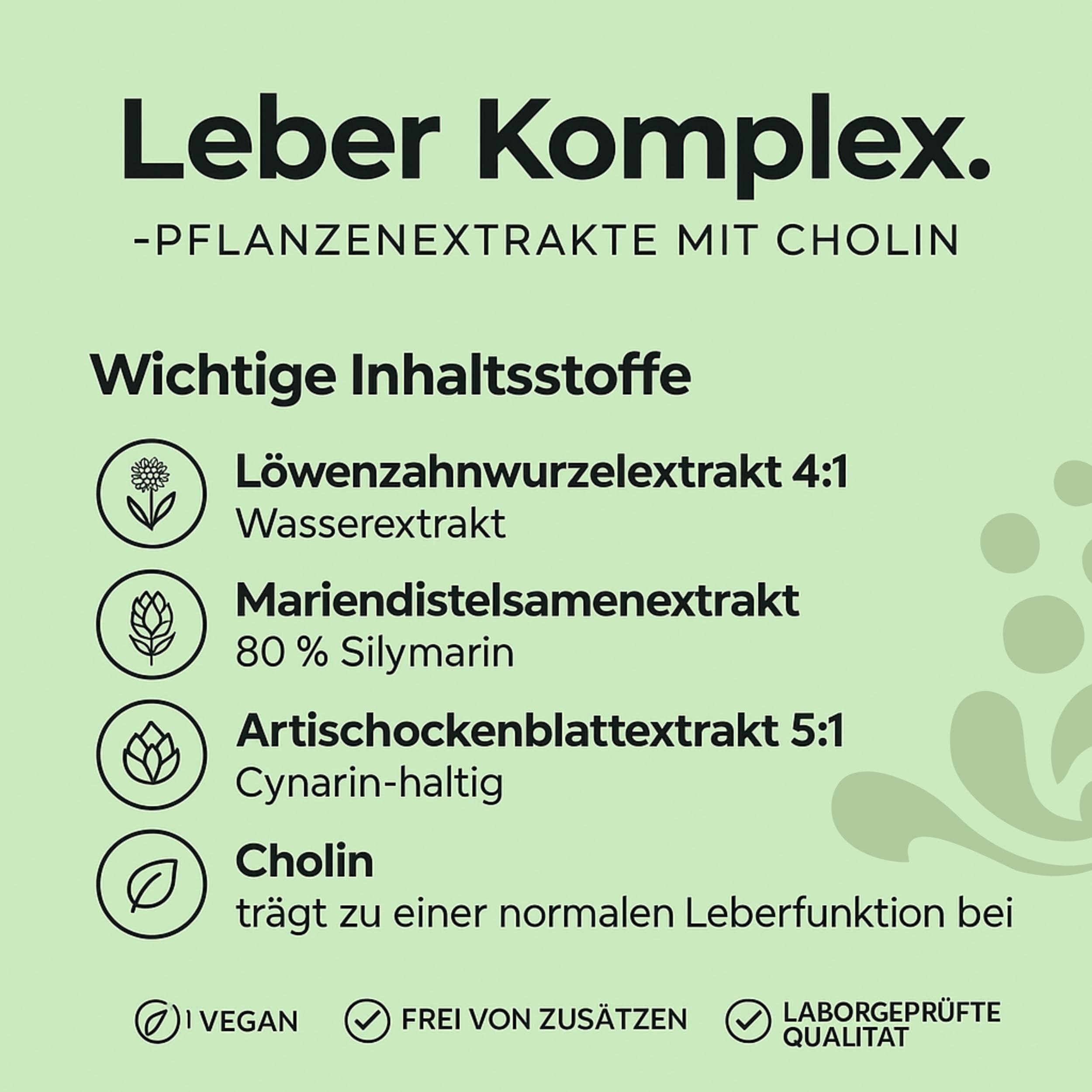 Mariendistel Kapseln hochdosiert - 240 vegane Kapseln zur Leberunterstützung - Frei von Zusätzen - Leber Komplex mit Artischockenextrakt, Löwenzahnwurzel und Cholin - Silymarin & Cynarin