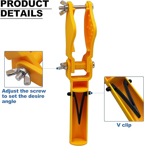 Miniatura 3 de Soporte de piscina para poste de piscina, incluye clip en V y tornillo.