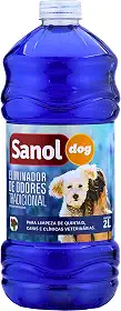 Sanol Dog Eliminador De Odores Para Cães E Gatos Tradicional 2 Litros Azul