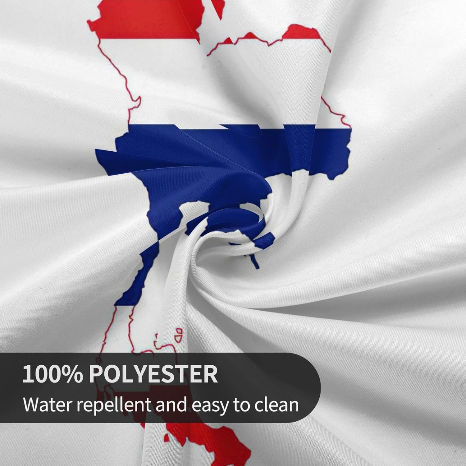 Thailand Flag Map Print Wrinkle Free Dining Table Cover for Birthday Party Farmhouse Tablecloths Up to 60 x 60 Inches