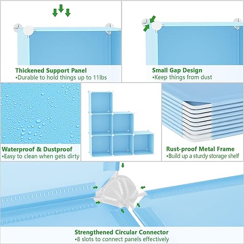 Vista 66 de C&Ahome - Organizador de clóset de almacenamiento para que lo montes tú mismo, Plástico, Negro