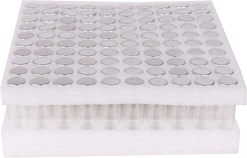 Miniatura 6 de MaxMau Paquete de 100 botellas de vidrio pequeñas de 0.7 onzas líquidas con tapa de metal, tapas superiores de rosca, pequeños frascos, tubo de