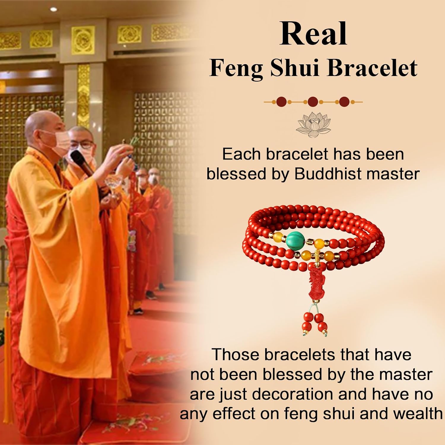Chinese Feng Shui Good Luck and Wealth Bracelet for Men Women Red Cinnabar Bead，Lucky Bracelets Lucky bracelets used to bring wealth,success,money,Attract Wealth Money Feng Shui Jewelry image 4