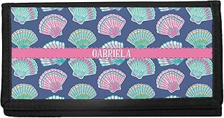 Preppy Sea Shells Canvas Checkbook Cover (Personalized)