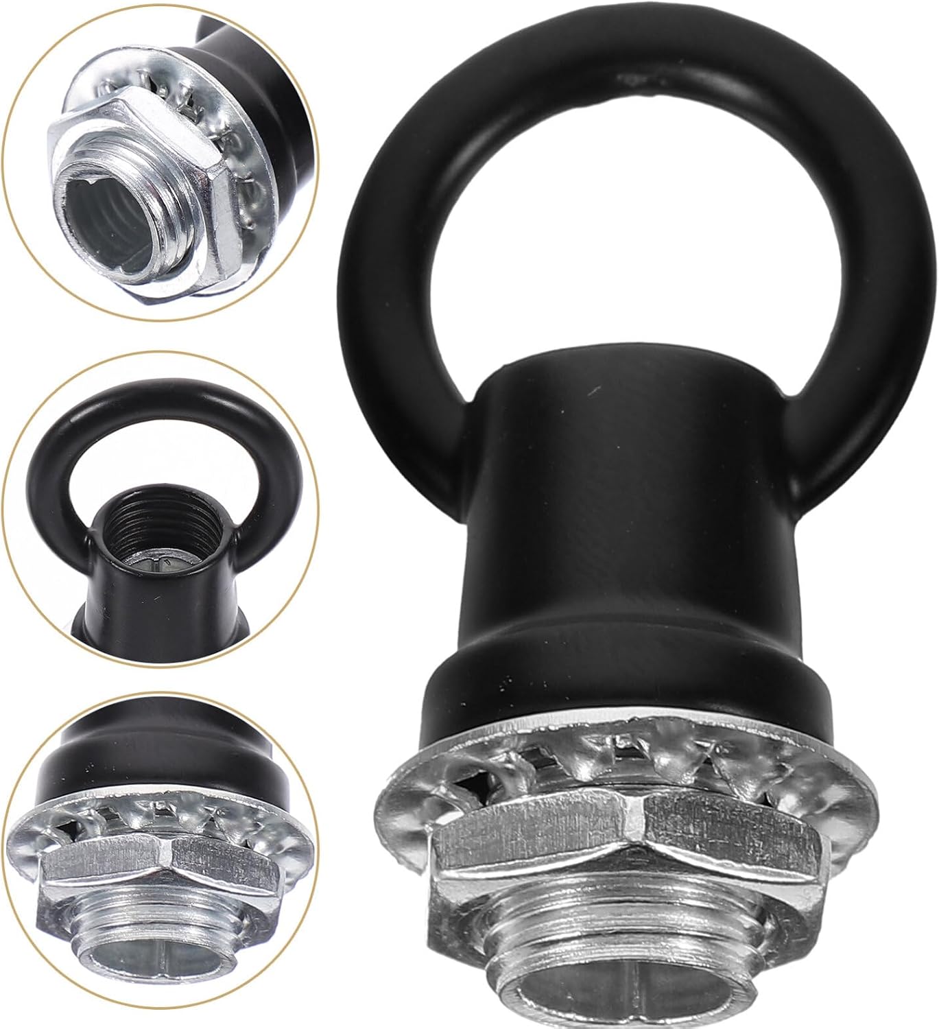 Uonlytech 6pcs Hanging Light Hook Loop Eye Nut Hooks for Ceiling Chandelier Fixture Parts Stylish Design for Diy Projects Secure Easy Installation for Home Commercial Use