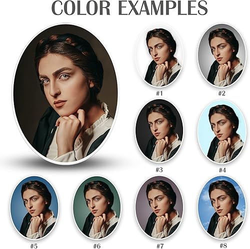 Miniatura 4 de AD FONTES Imagen conmemorativa de cerámica para retrato, porcelana personalizada impermeable para decoraciones de tumbas, urna ovalada, lápida,