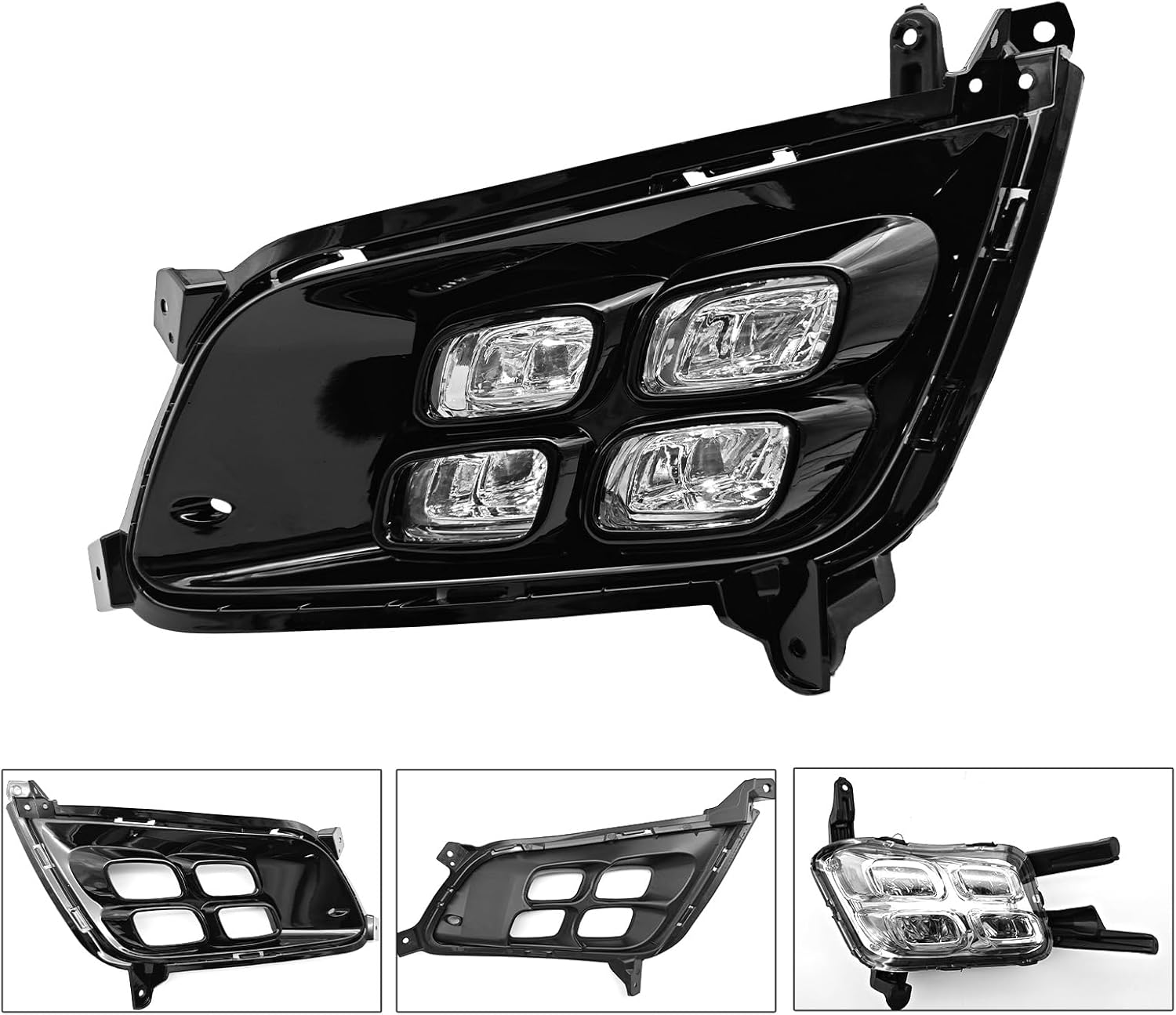 LED Fog Lights fit for 2014 2015 Kia Optima K5, A Pair of Daytime Running Light Assembly with 4-Eyes Style Cover