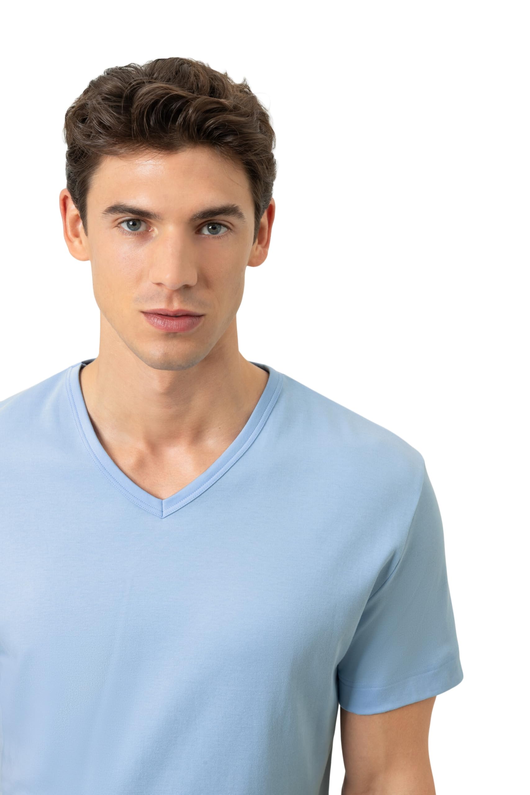 Mey Herren T-Shirt 100% Baumwolle Serie Solid Night
