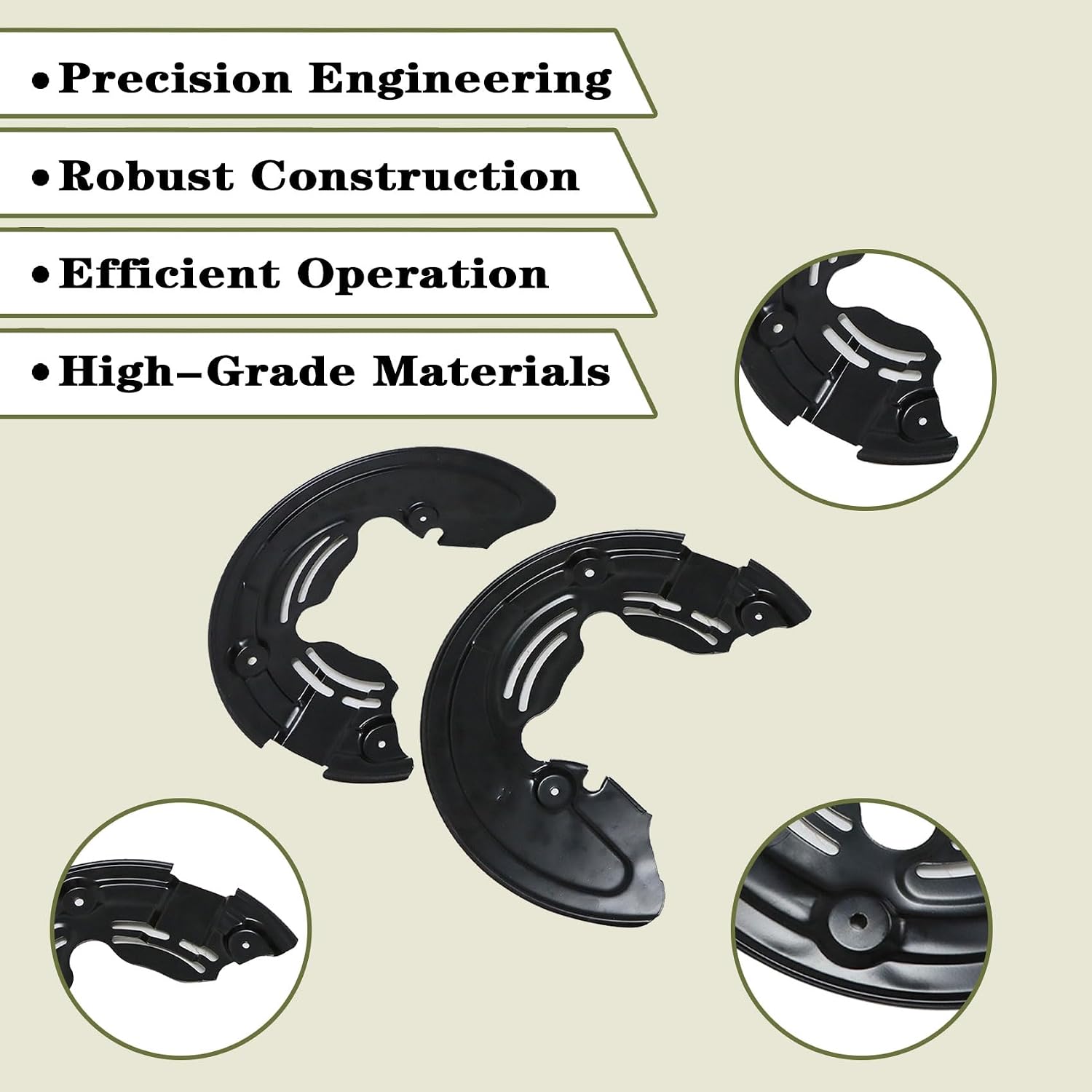 Priprilod 2PCS Front Brake Dust Shield Splash Guard Left & Right Compatible with Ford F-150 2010-2020, Expedition 2007-2022, Fit For Lincoln Navigator 2007-2023 Replaces 9L1Z2K004B JL3Z2K004A JL3Z2K00
