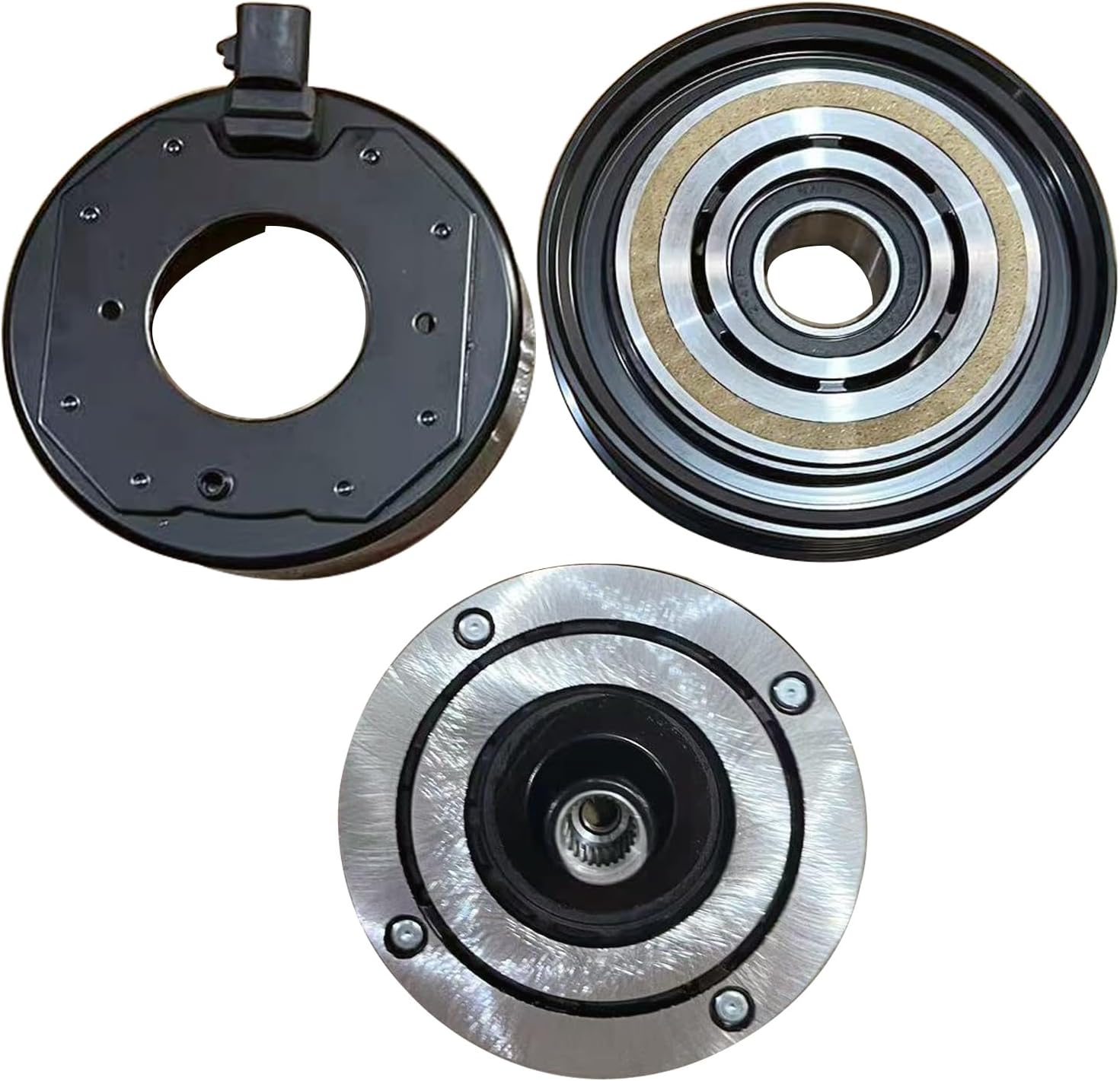 CO 10736C AC Compressor Clutch Assy for Odyssey 3.5L 2005 2006 2007 TL 2004-2008 3.2L 3.5L 2005-2008 Pilot 3.5L Auto Air Compressor Clutch Oil Assembly Kit Pulley Bearing