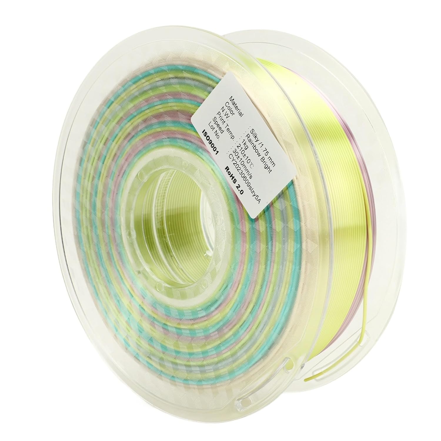 Rainbow Multicolored Silk PLA Filament 3D Printer Filament for Creative Projects