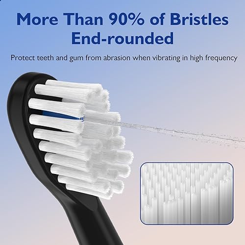 Vista 19 de Cabezales de cepillo de dientes, paquete de 9, compatibles con Sonic Fusion & Fusion 2.0, SF-01, SF-02, SF-03, SF-04 (blanco, suave)