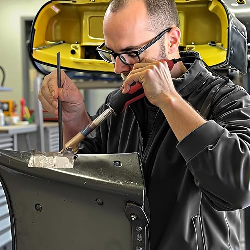 Miniatura 7 de Soldador de Plástico Allturn 2 en 1, Kit de Soldadura de Plástico Kit de Reparación de Parachoques de Coche, 4 Tipos de Grapas de Soldadura