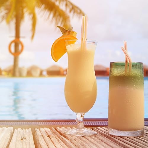 Miniatura 8 de ALINK Paquete de 200 popotes flexibles a rayas, de plástico multicolor, desechables, flexibles, 7.75 x 0.23 pulgadas