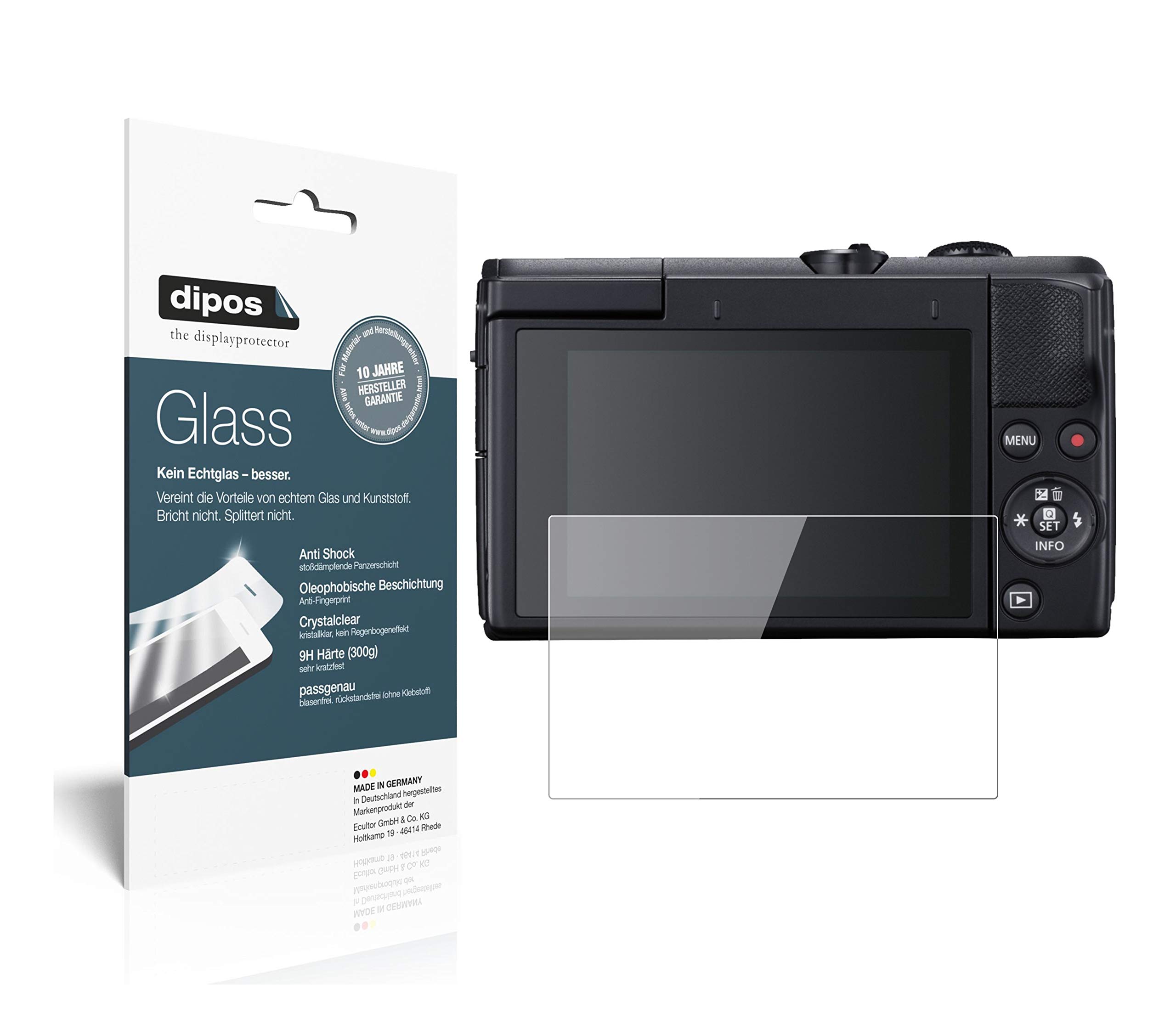 Dipos - 1x Pellicola Protettiva Compatibile Con Canon Eos M200 Protezione Vetro Flessibile 9h 4051837459567