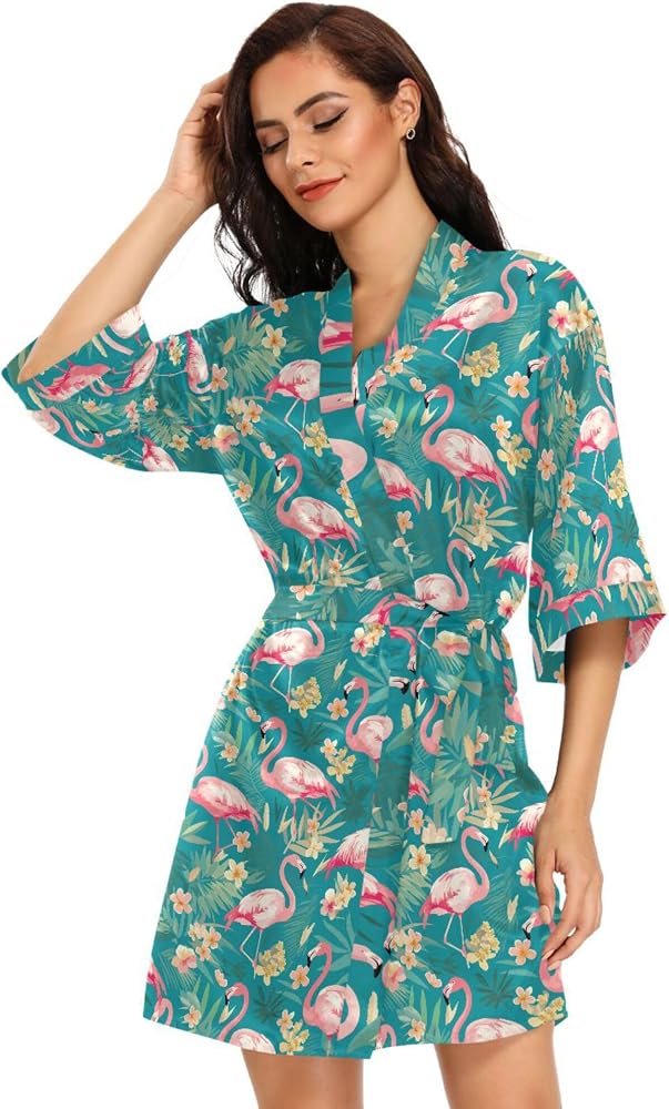 ladies flamingo dressing gown Womens Flamingo Robe