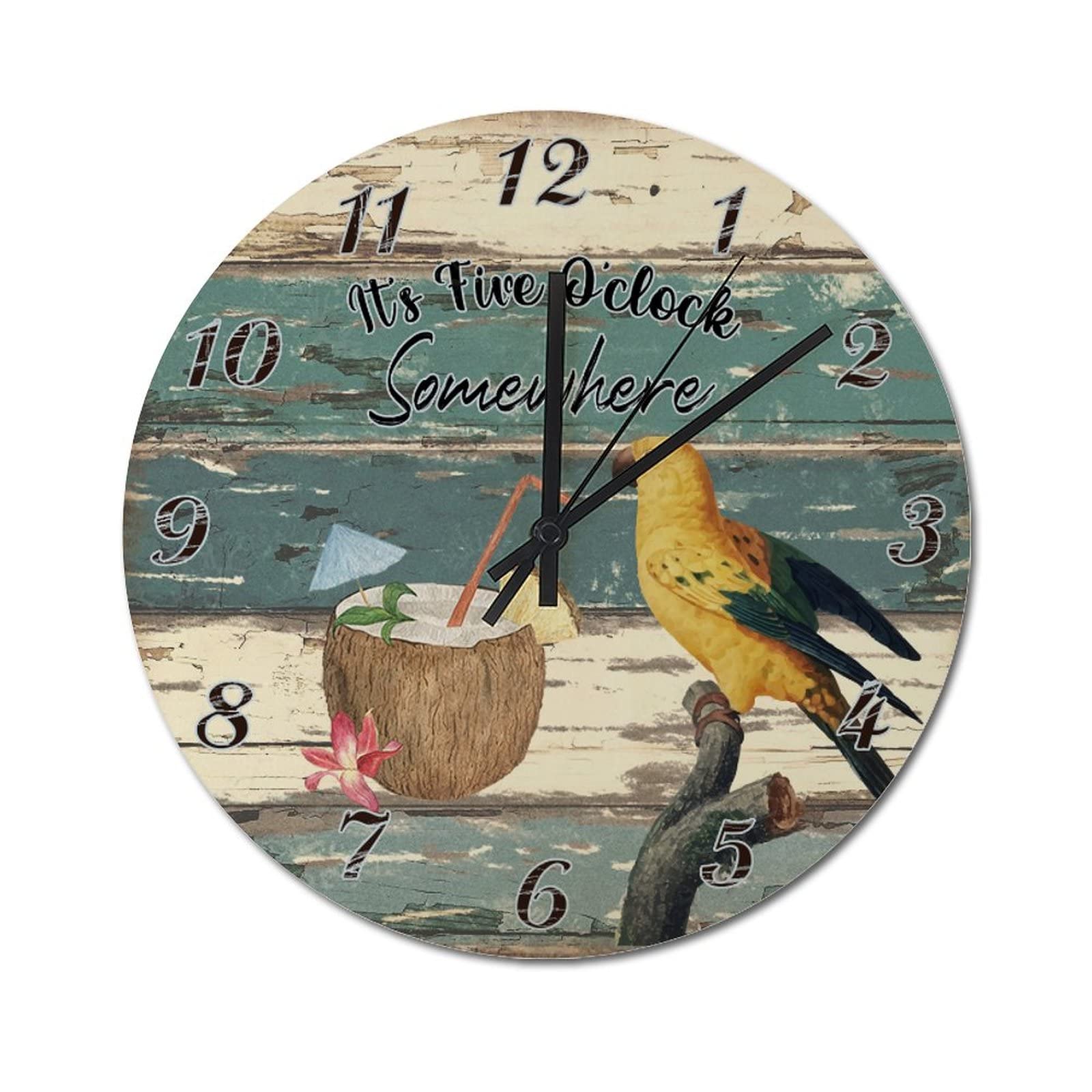 Horloge murale rustique silencieuse pour en finir avec les murs vides du salon
