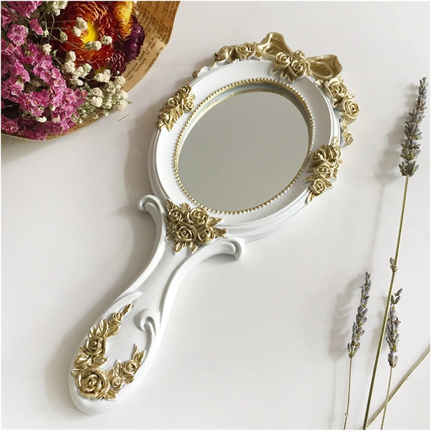 Hand Mirrors Makeup Vanity Handheld Cosmetic with Handle