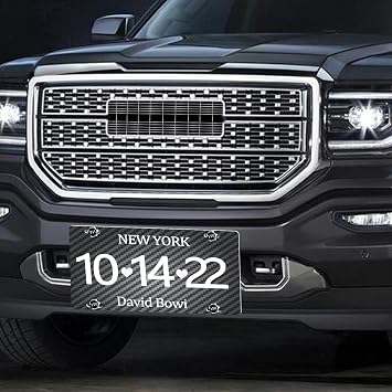 Custom Front License Plate, Personalized Photo Logo Text