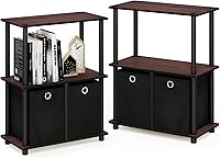 Vista 36 de Furinno Turn-N-Tube - Estantería de exhibición multiuso, de 4 niveles, con tubos redondos, color rosa y blanco