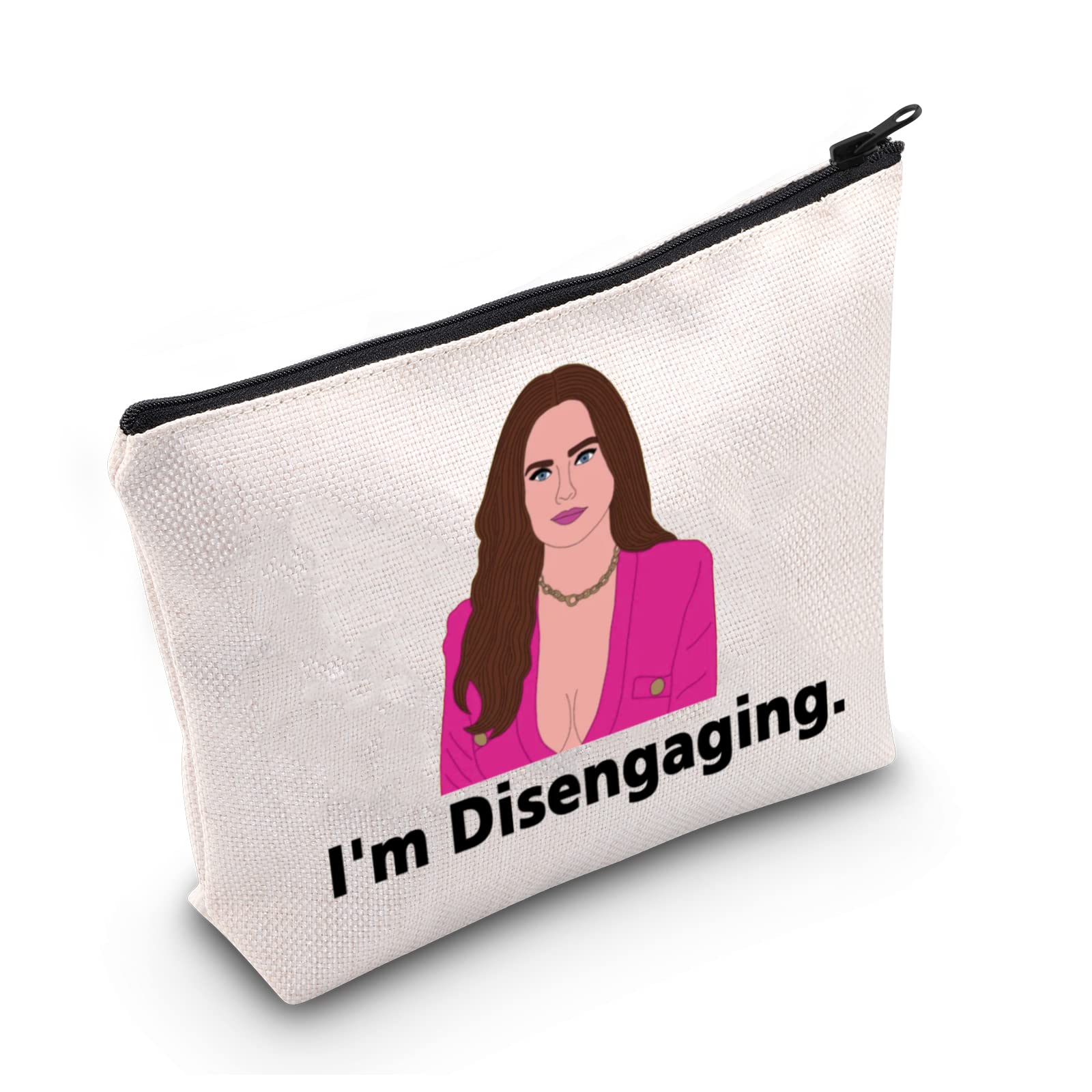 LEVLO Funny Housewives Gifts I'm Disengaging Makeup Bags Housewives Party Gifts Reality TV Lovers Travel Bags (I'm Disengaging)