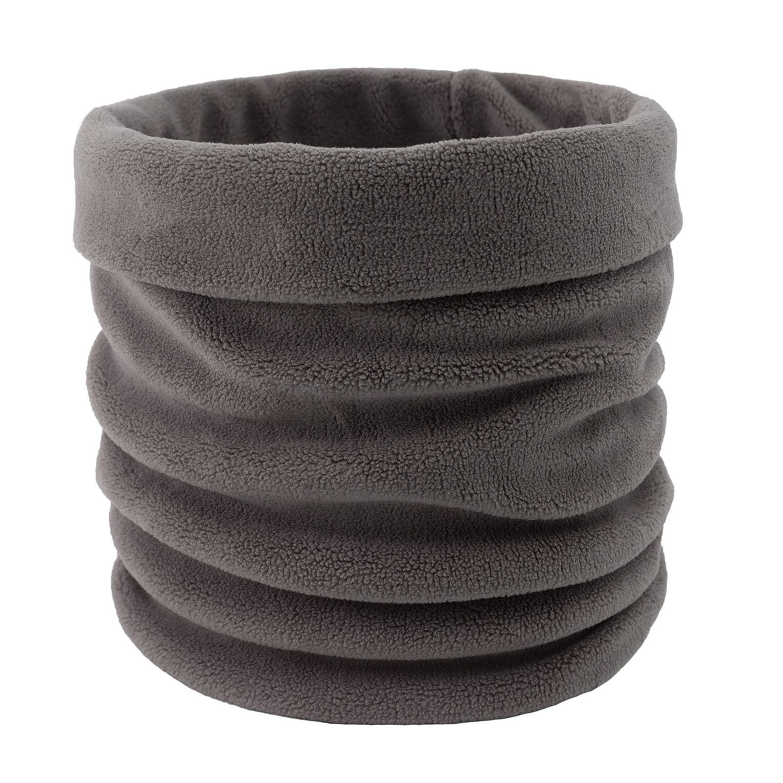 Écharpe Chaude pour Hommes et Femmes, Double Polaire décontractée, Polyvalente, Couleur Unie, pour l'extérieur, châle, Mouton, Automne et Hiver(Gray-One Size)