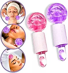 Massageador Profissional Facial e Corpo Ice Globe Cristal da Beleza Gelado Anti Envelhecimento, Anti Rugas, Cromoterapia
