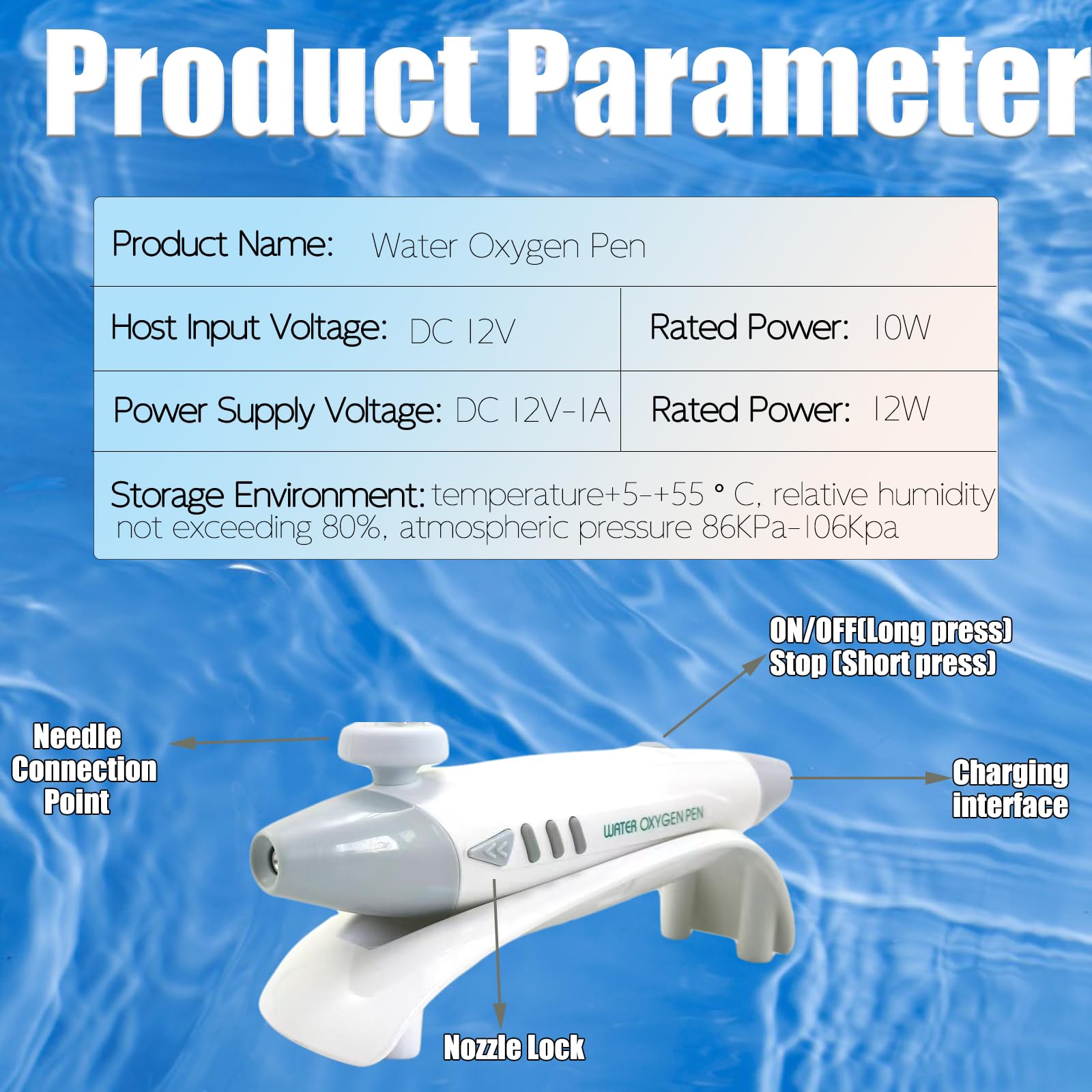 Máquina facial de oxígeno para el cuidado de la piel Spray de oxígeno para la cara Máquina hidratante antienvejecimiento Micro-Nano Mist Sprayer Spa Profesional de mano para mujeres 6