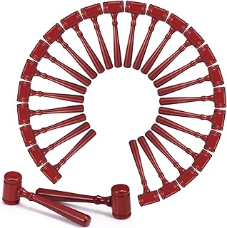 24 Pcs Wooden Judge Gavel Prop Mini Auction Hammers Mallets Cosplay Lawyer Justice Costume Accessories Gifts for Christmas Courtroom Auction Sale Party Favors Home Office Decor