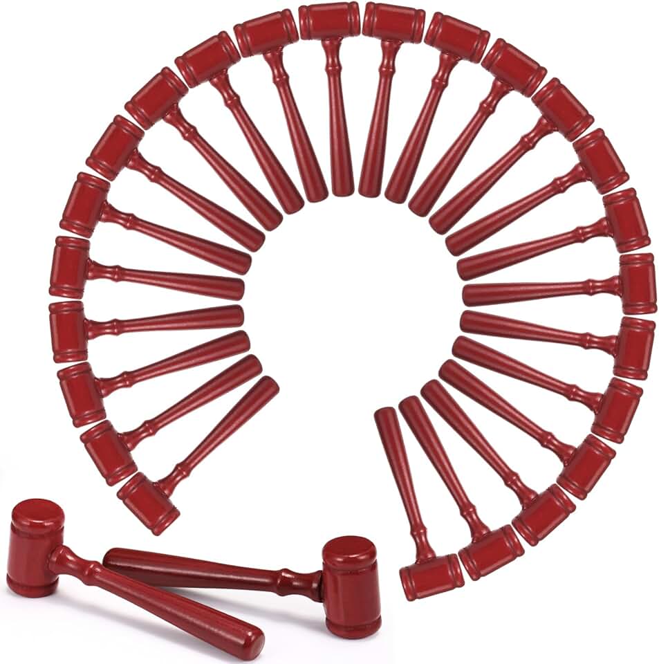 Judge gavel props for cosplay and parties