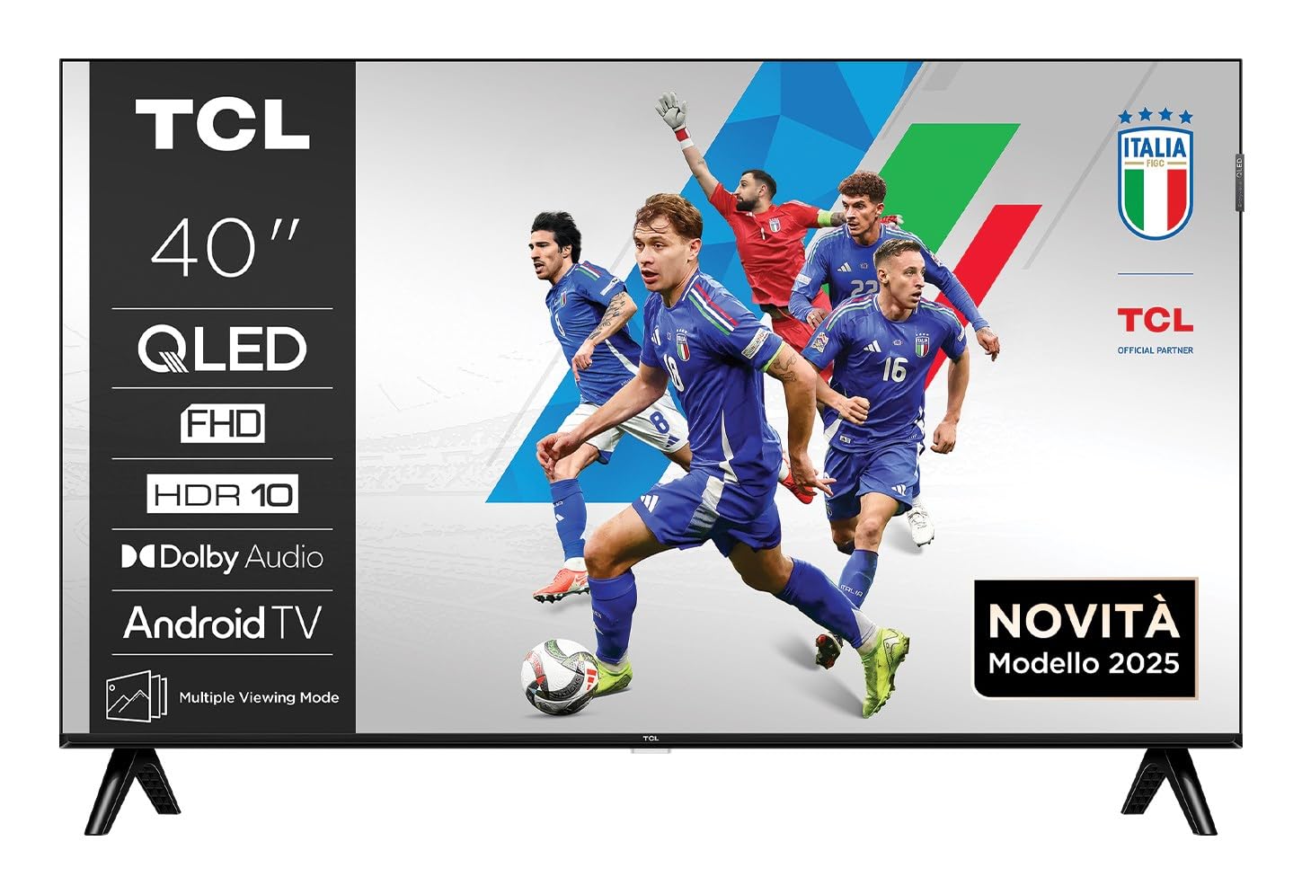40S59K - TV 40 Pollici, Smart TV, Full HD, QLED, DVB-​T2, H.264, H.265, Classe energetica F