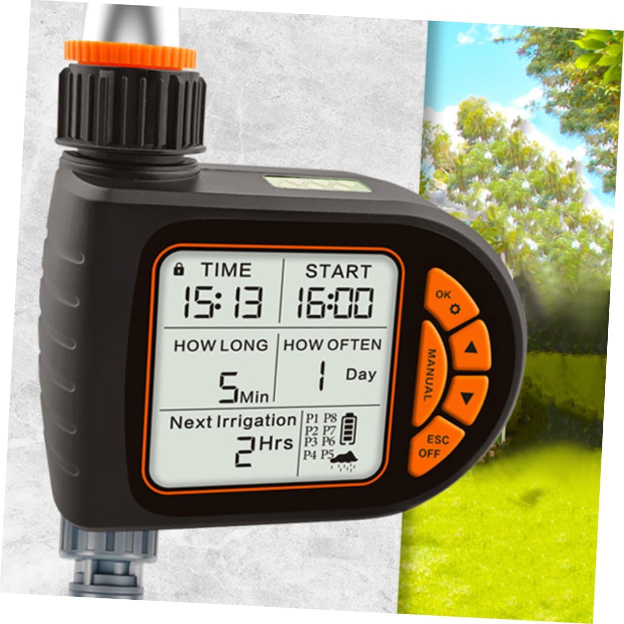 BESPORTBLE Automatic Water Timer for Irrigation Intelligent Gardening Device for Timed Watering Suitable for Balconies and Gardens and Drip Irrigation Compatible