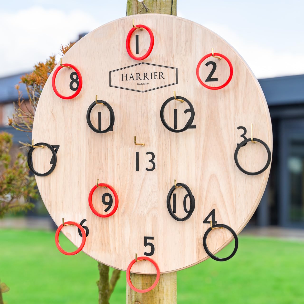 HARRIER Ring Toss Game | Premium Quality Wooden Indoor & Outdoor Garden Games Set [Throwing Rings & Carry Bag Included]