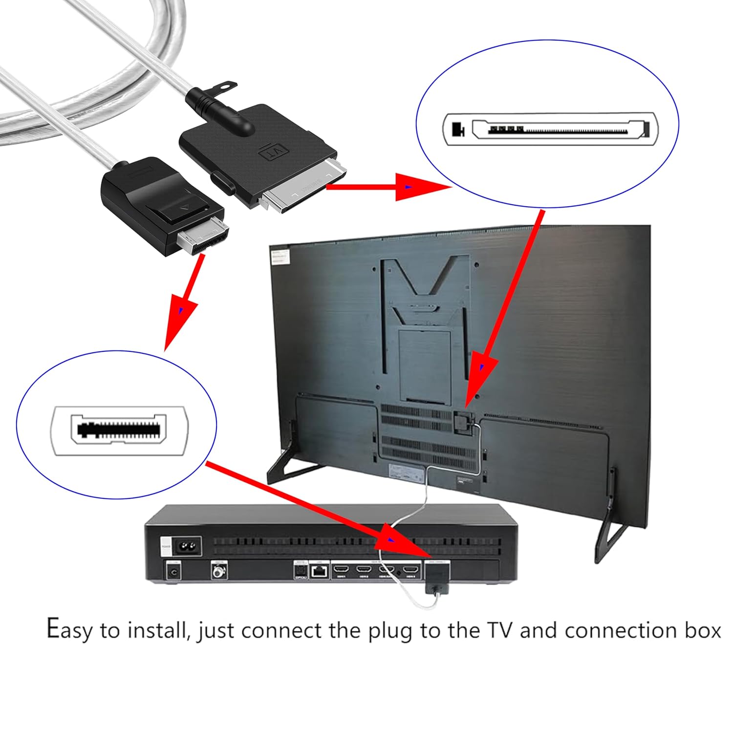 One Invisible Connection Cable BN39-02688A for TV Neo QLED 8K Smart TV Model QN95A, QN700A, QN800A, QN900A, 8FT (2.5M), Silver, NOT fit TV Frame TV image 2 of 7 B0DWK7ZRQH